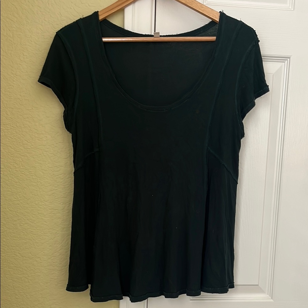 Vintage Anthropologie Dark Green Women's Top